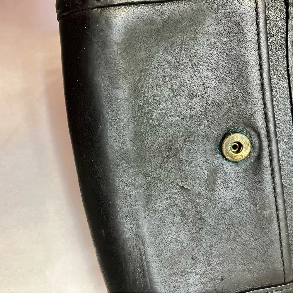 Coach vintage black leather Multifunction Wallet Cardholder